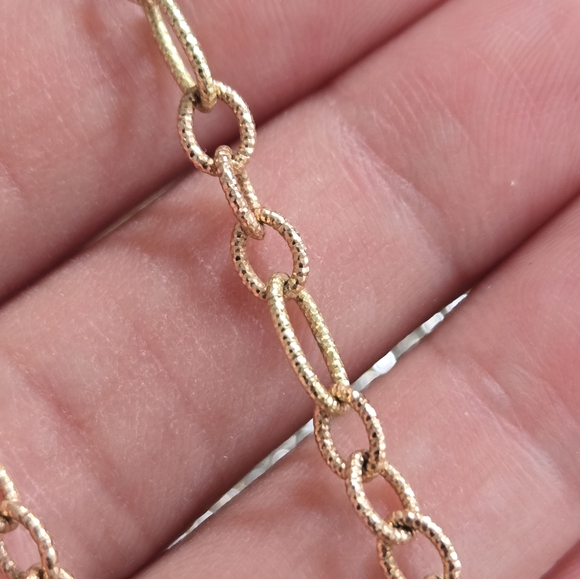 Vintage 14k Two-Tone Chain Link Necklace - Picture 6 of 12